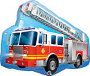36" RED FIRE TRUCK SUPER SHAPE FOIL