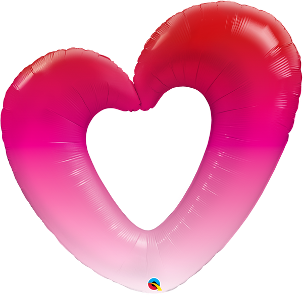 Qualatex 16650 42" Pink Ombre Heart Foil
