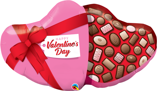 Qualatex 16654 Valentines Candy Box Foil