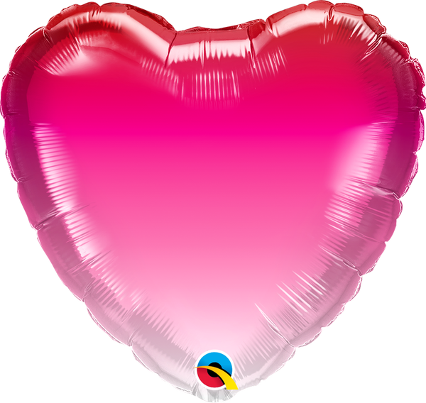 Qualatex 16761  Pink Ombre Heart Foil