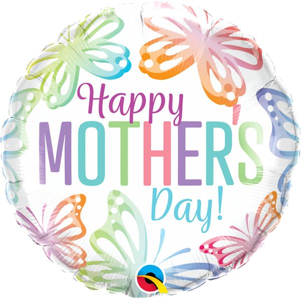 Qualatex 17516 Mothers Day Pastel Butterflies Foil