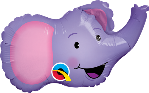 Qualatex 17628 14" Elated Elephant Foil Balloon