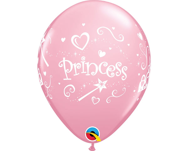 11" RETAIL LATEX PRINCESS/PINK (6 BAGS OF 6 BALLOONS PER BAG)