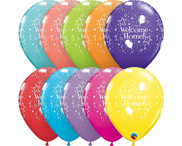 11" RETAIL LATEX WELCOME HOME (6 BAGS OF 6 BALLOONS)