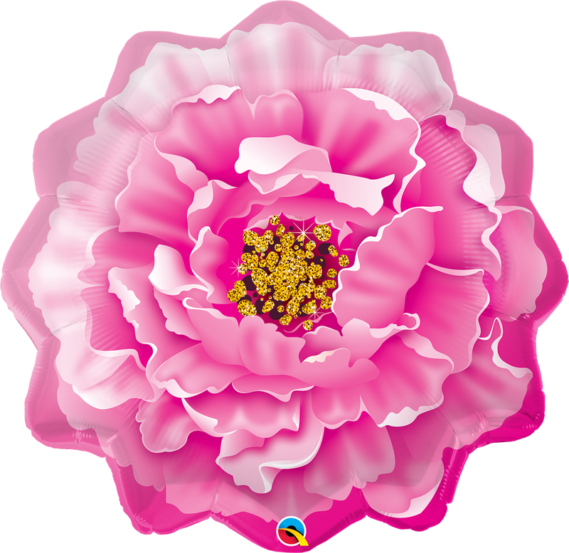 Qualatex 18712 33" Shape Pink Peony Foil