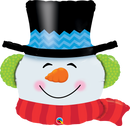 Qualatex 19040 Smilin Snowman Foil