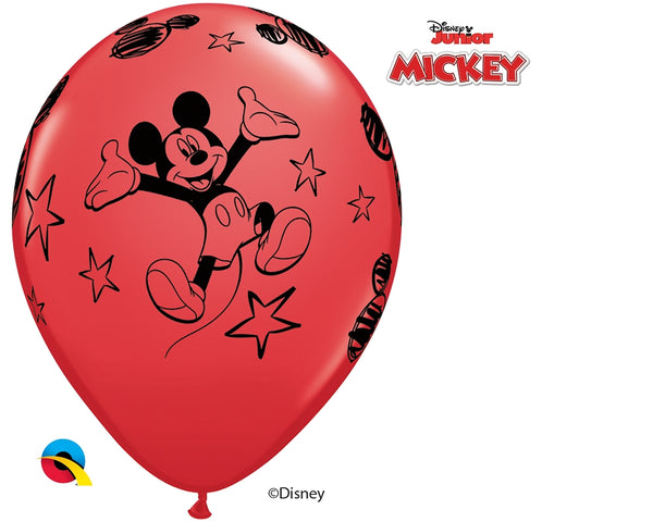 12" RETAIL LATEX  MICKEY (6 BAGS OF 6 BALLOONS PER BAG)