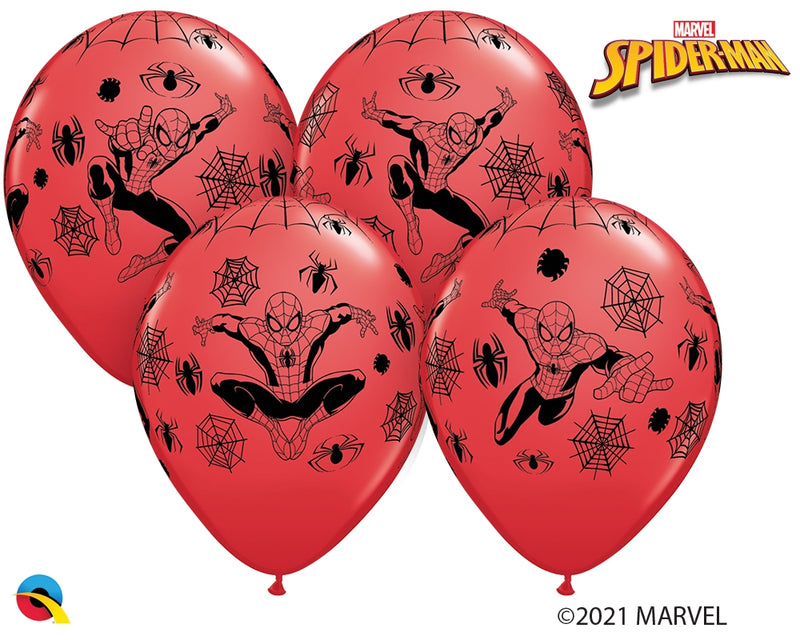 12" RETAIL LATEX  MARVEL'S SPIDER-MAN (6 BAGS OF 6 BALLOONS PER BAG)