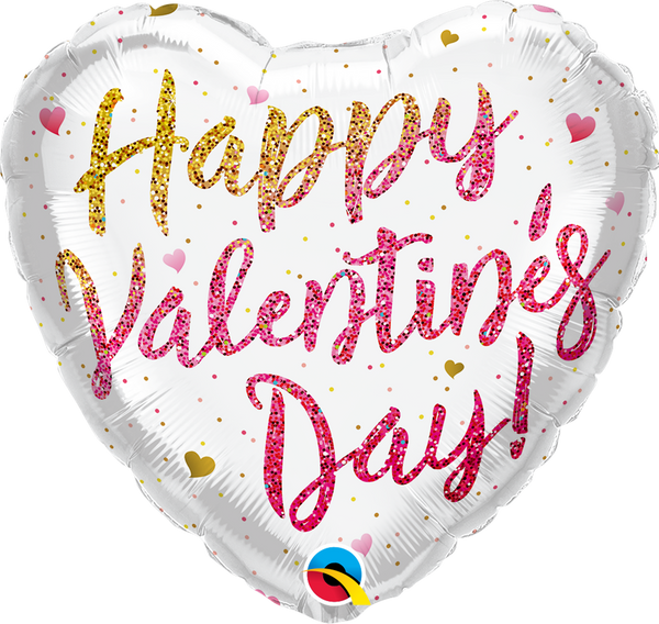 Qualatex 20983 Heart Valentine Glitter Foil