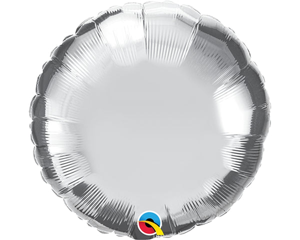 Qualatex 22451 9" Round Silver Foil