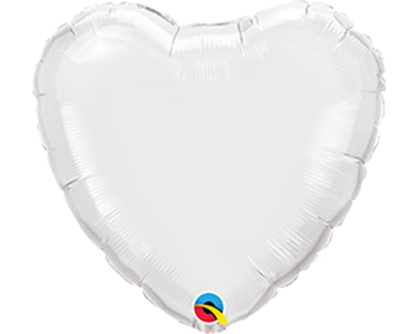 Qualatex 22846 04" Heart White Foil
