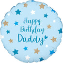 18" ROUND HAPPY BIRTHDAY DADDY HOLOGRAPHIC FOIL