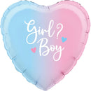 18" HEART OMBRE GENDER REVEAL FOIL