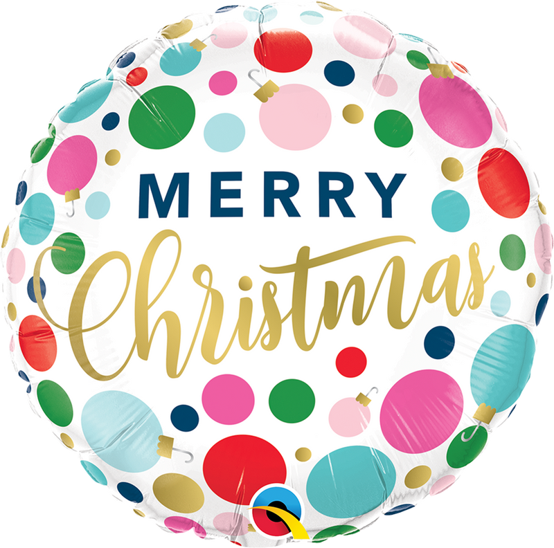 Qualatex 23318 Christmas Dots and Ornaments Foil