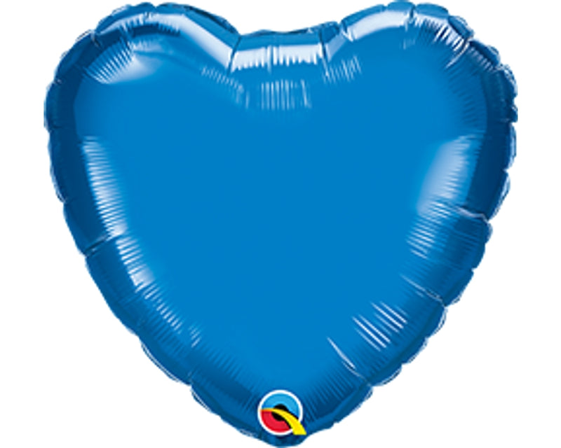 Qualatex 23404 4" Heart Sapphire Blue