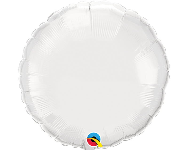 Qualatex 24169 9" Round White Foil