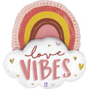 35" BOHO LOVE VIBES RAINBOW FOIL