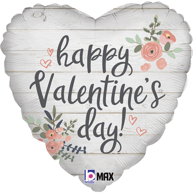 18" HEART RUSTIC VALENTINE FOIL