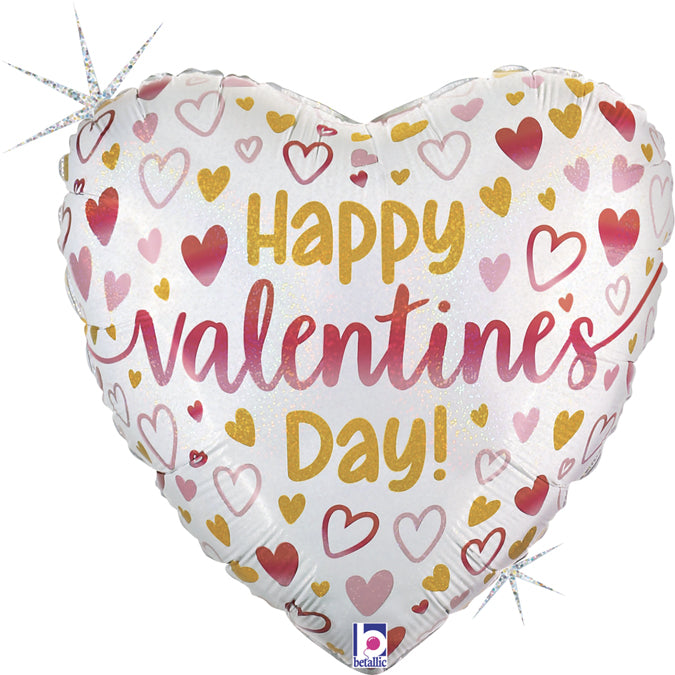 18" HEART VALENTINE OMBRE HEARTS FOIL