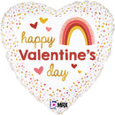 18" HEART BOHO RAINBOW VALENTINE FOIL