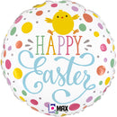 18" ROUND EASTER DOTS CHICK FOIL