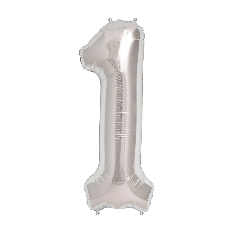 25" LARGE NUMBER 1 SILVER FOIL
