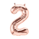 25" LARGE NUMBER 2 ROSE GOLD FOIL