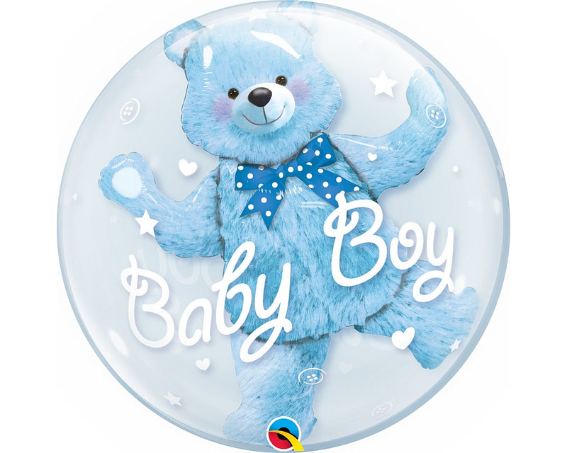 24" DOUBLE BUBBLE BABY BLUE BEAR
