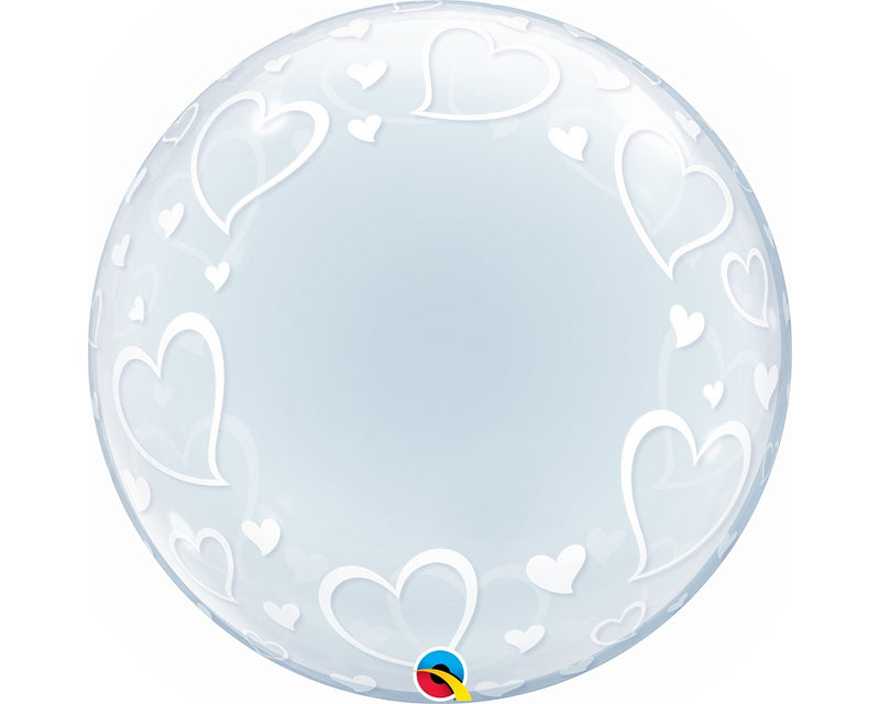 24" DECO BUBBLE STYLISH HEARTS