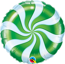 18" CANDY SWIRL GREEN FOIL