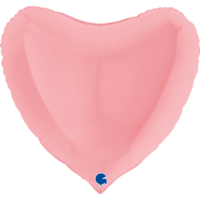 36" HEART MATTE PINK FOIL