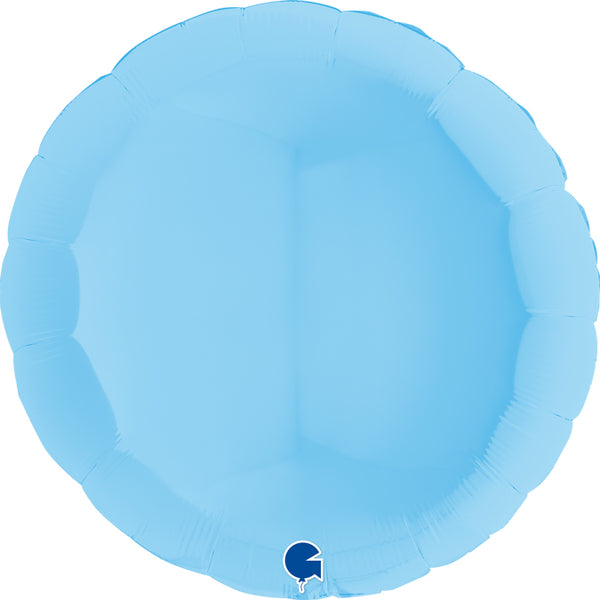 36" ROUND MATTE BLUE FOIL