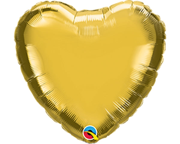 Qualatex 36336 4" Heart Gold Foil