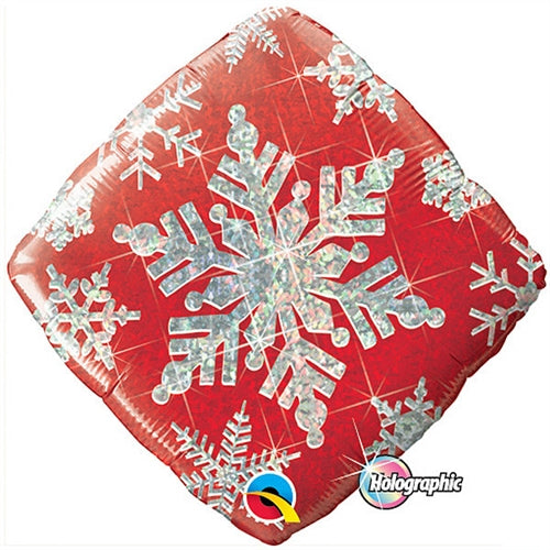 Qualatex 40093 Snowflake Red Foil