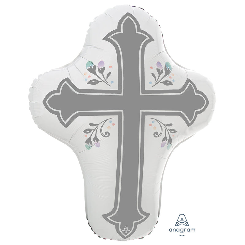 28" X 23" SUPERSHAPE HOLY DAY CROSS FOIL