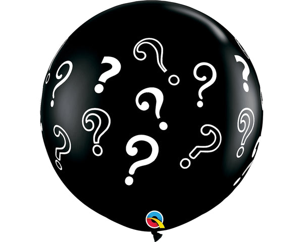 3FT ROUND GENDER REVEAL QUESTION MARK LATEX