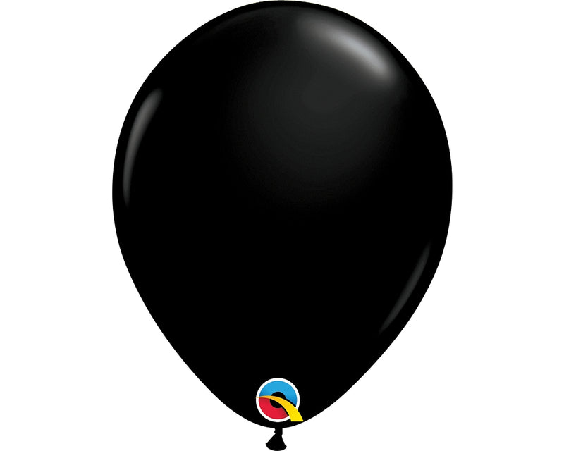 11" RETAIL LATEX ONYX BLACK SOLID (6 BAGS OF 6 BALLOONS PER BAG))