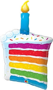 42" SUPER SHAPE RAINBOW CAKE & CANDLE FOIL