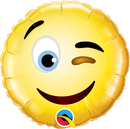 9" ROUND SMILEY WINK FOIL
