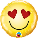 9" ROUND SMILEY LOVE FOIL