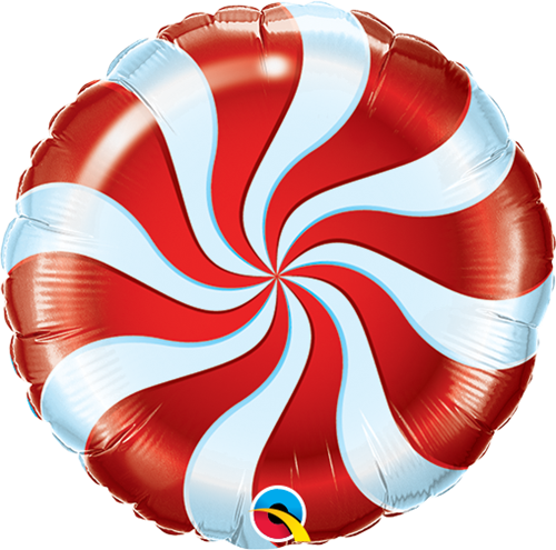 9" Candy Swirl Red Foil