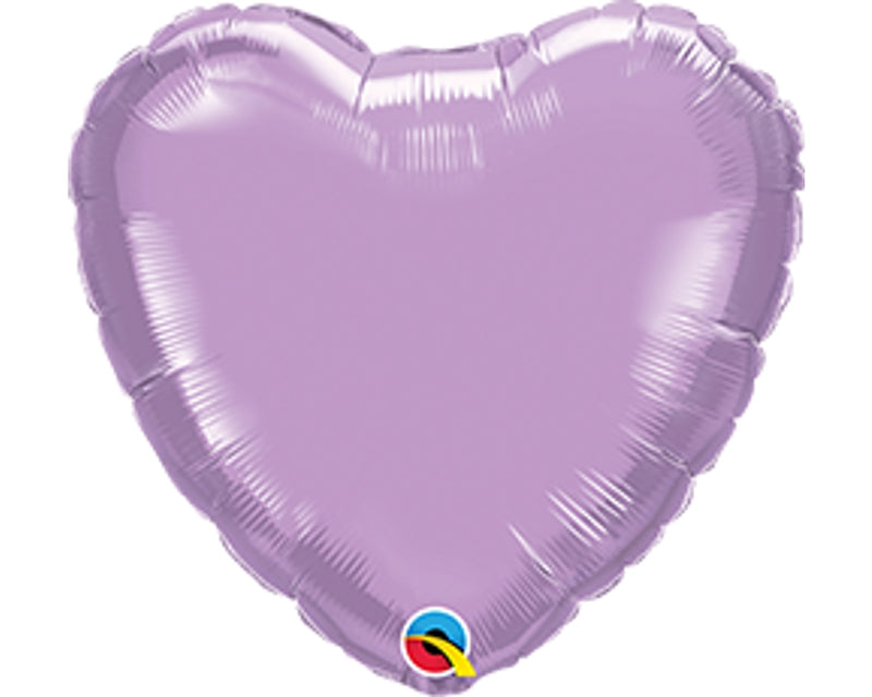 Qualatex 54538 04" Heart Pearl Lavender Foil