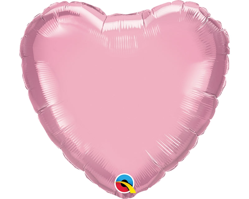 Qualatex 54593 9" Heart Pearl Pink Foil