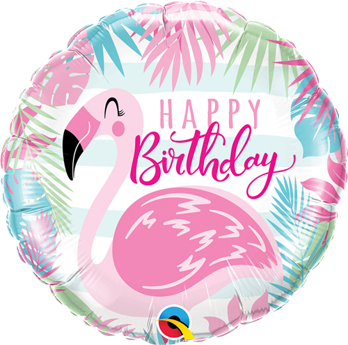 Birthday Pink Flamingo Foil