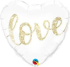 Love Glitter Gold Foil