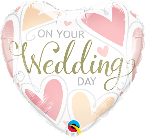 On Your Wedding Day Hearts Foil