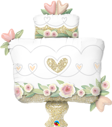 41" Glitter Wedding Cake Foil