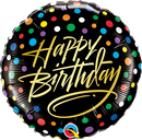 Qualatex 58411 9" Birthday Script Foil Balloon