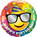 9" ROUND BIRTHDAY SMILEY FOIL
