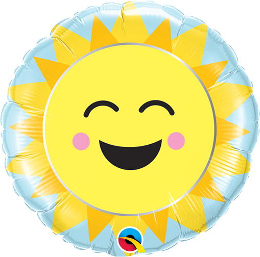 9" ROUND SUNSHINE RAINBOW FOIL